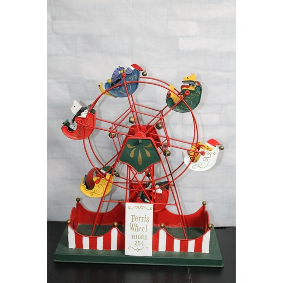 Animal Metal Ferris Wheel Christmas Decor - Picture 3 of 6